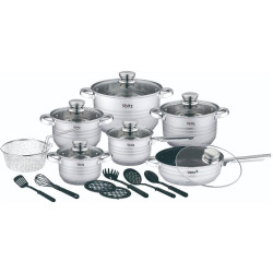 Комплект тенджери и тигани Oliver Voltz OV51210R20B 16K/18/20/24,2подложки, Неръждаема стомана