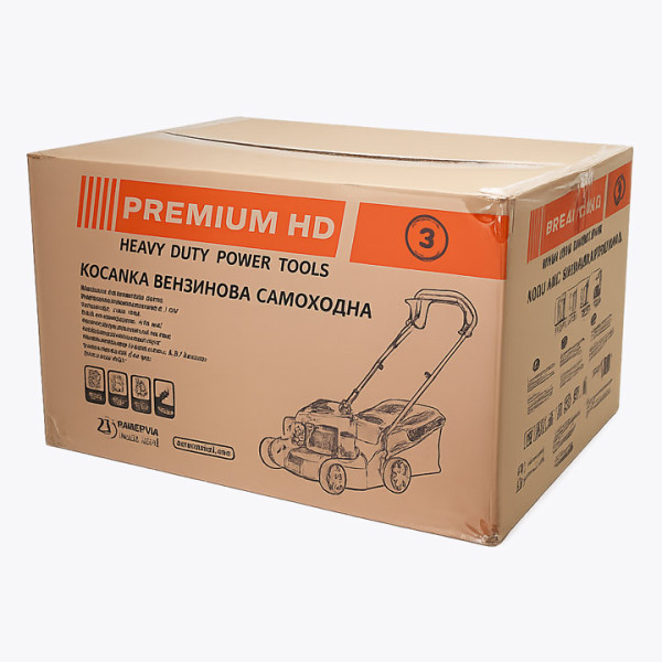 Бензинова самоходна косачка Premium HD - 38968, 1.6kW, 40 l, мулчиране, 79.8СС,  3000об/мин