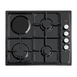Плот за вграждане KUMTEL LX-412BF, 3газ +1електричество, черен