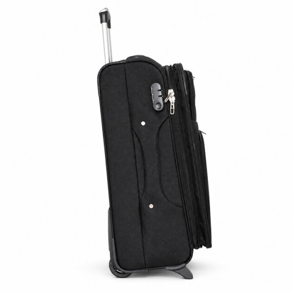 Среден текстилен куфар PERFECT LINE 1709-2, 70л, Черен