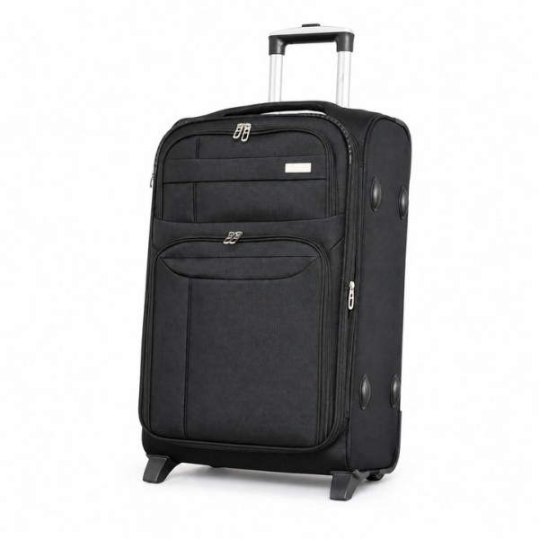 Среден текстилен куфар PERFECT LINE 1709-2, 70л, Черен