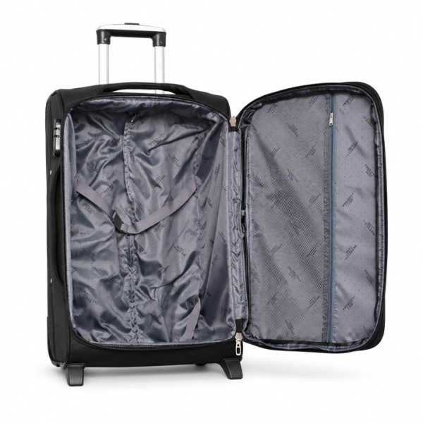 Среден текстилен куфар PERFECT LINE 1709-2, 70л, Черен