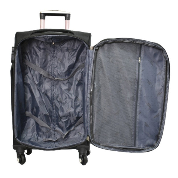 Голям текстилен куфар Perfect line 1709-4, 28", 89l, черен