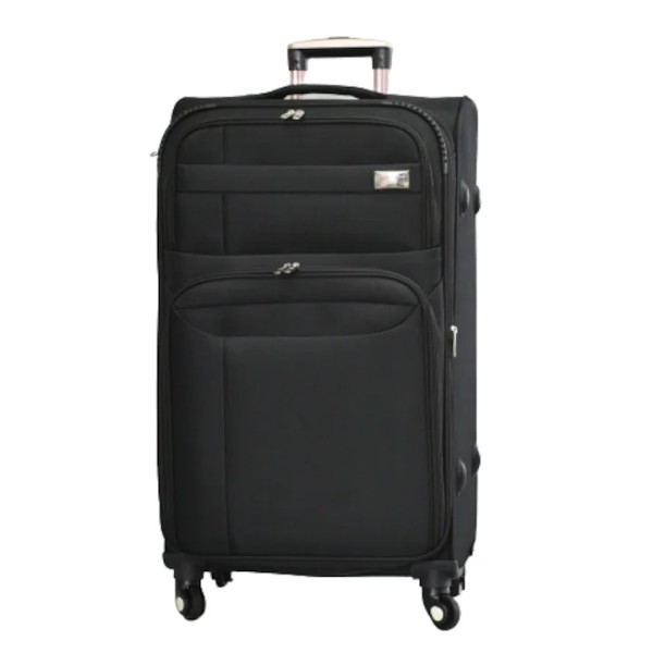 Голям текстилен куфар Perfect line 1709-4, 28", 89l, черен