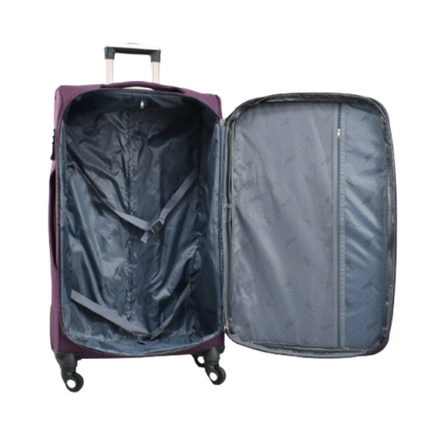 Голям текстилен куфар PERFECT LINE 1709-4, 89l , лилав