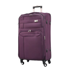 Голям текстилен куфар PERFECT LINE 1709-4, 89l , лилав