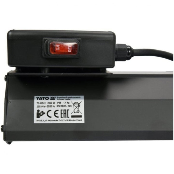 Халогенен инфрачервен отоплител YATO, IP65, 2000W