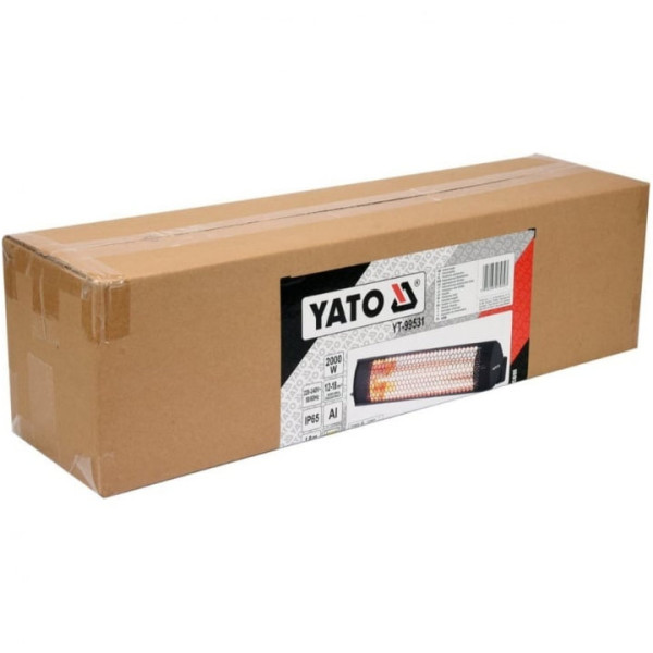 Халогенен инфрачервен отоплител YATO, IP65, 2000W