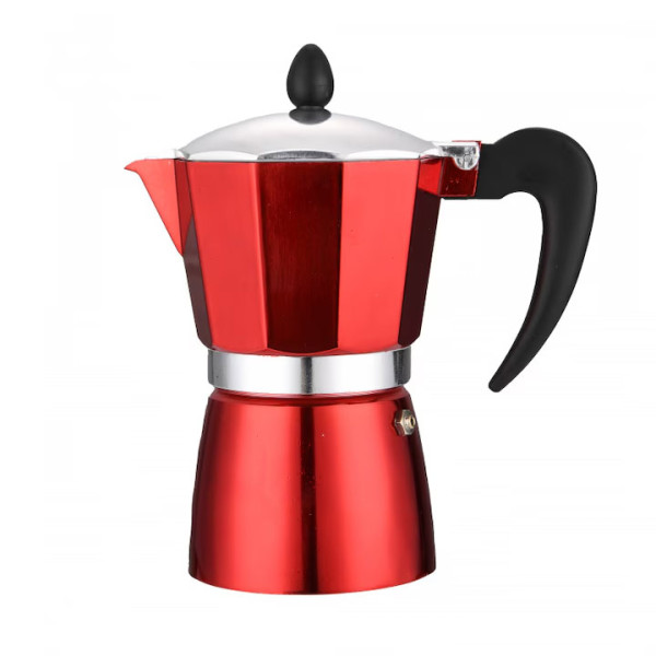 Кубинска кафеварка Rosberg R51173BP9, 9чаши, 450мл, червен