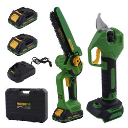 Комплект градински ножици и верижен трион  5в1 PARTNERPRO PP-FF, 20V, 2Ah