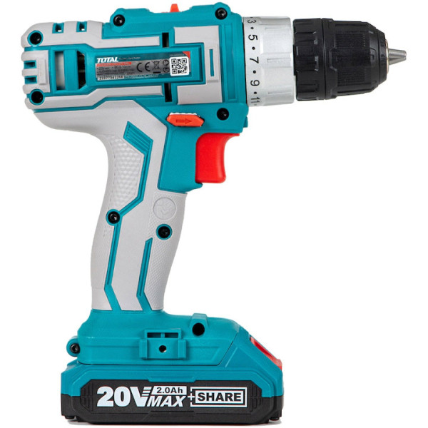 Комплект акумулаторни винтоверт и ударен гайковерт Total Industrial TCKLI2007, 20 V, 2 Ah