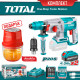 Комплект акумулаторен перфоратор TOTAL 20V, Аксесоари + Подарък чопър 30 W
