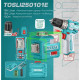 Комплект ударен винтоверт,лазерни нивелир и ролетка TOTAL TOSLI250101E 16V,2x2Ah