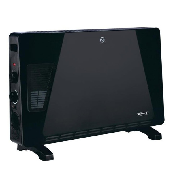 Конвекторна печка Rosberg R51974ET, 2500W, До 25 м², Черен