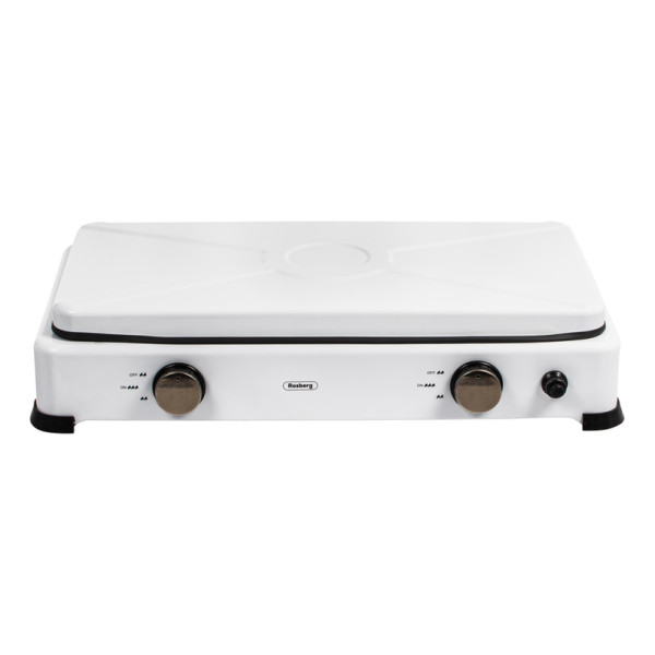 Котлон газов двоен Rosberg R51454E2L бял