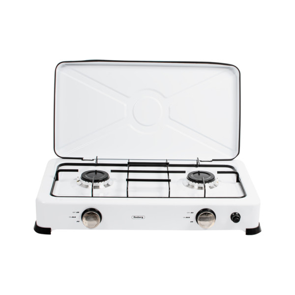 Котлон газов двоен Rosberg R51454E2L бял