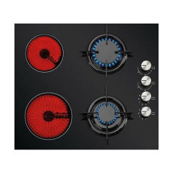 Плот за Вграждане  Luxell V6-22PYF1, 2Ток+2 Газ, Черен