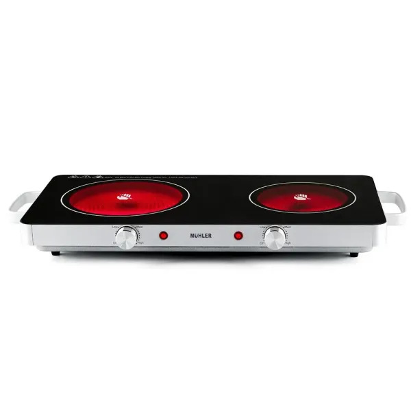 Двоен котлон керамичен Muhler MHP-2022IS, 1800W+1000W