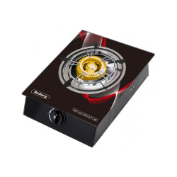 Котлон газов един.ROSBERG R51454GA,черен от закал.стъкло 