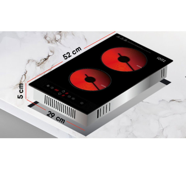 Котлон двоен инфрачервен за вграждане Oliver Voltz OV51445IR2, 1200W+1800W