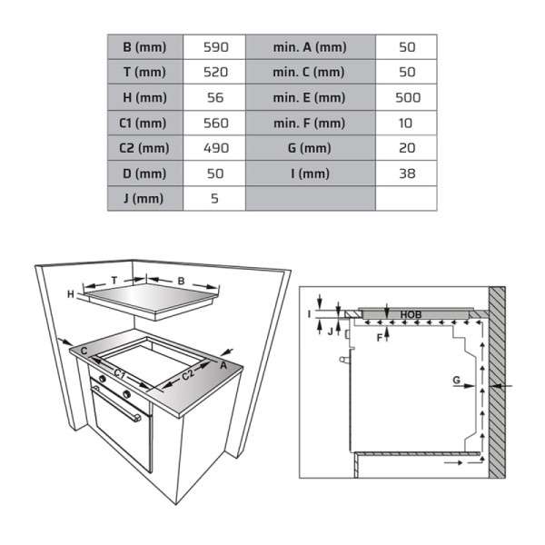 Плот за вграждане VOX EBI 400DB индукционен