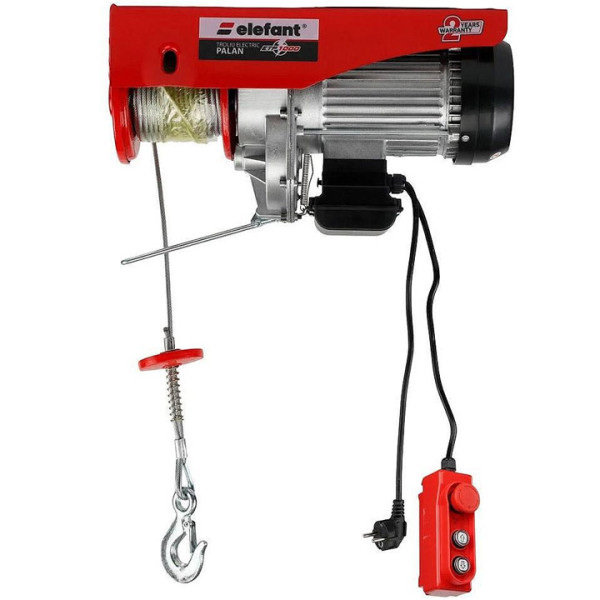 Електрическа лебедка ELEFANT ЕТР1000, 1600W, 1000кг, 20м кабел