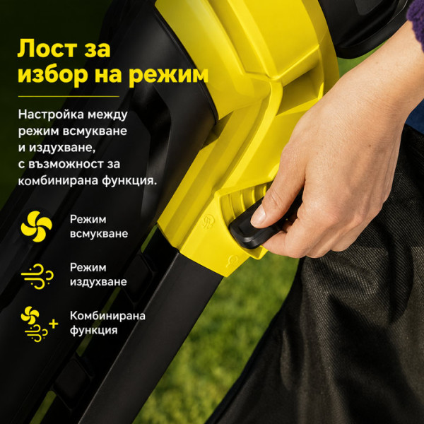 Уред за издухване и събиране листа Karcher BLV 18-200 без батерия 
