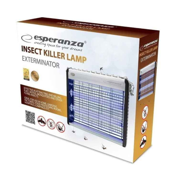 Лампа против насекоми UV Esperanza EHQ003 ExtirminatorI, 12W