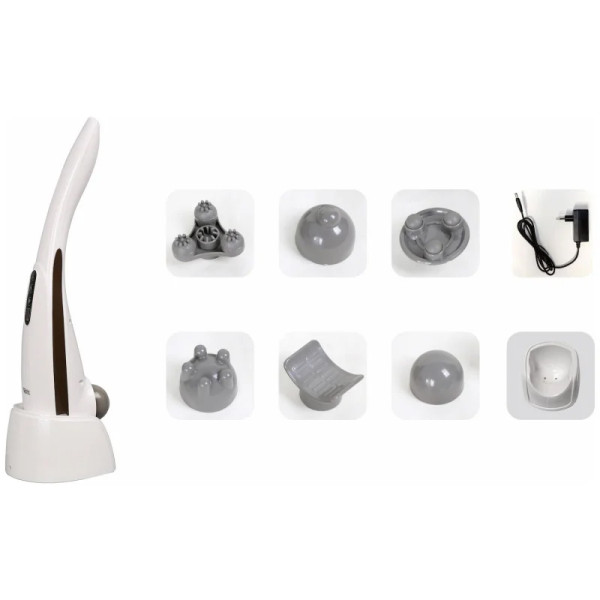 Ръчен масажор Voltz OV56520A, 5 глави,Бял