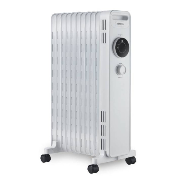 Маслен радиатор KUMTEL KUM-1230S, 2300W, 11ребра,До 25 м², Бял