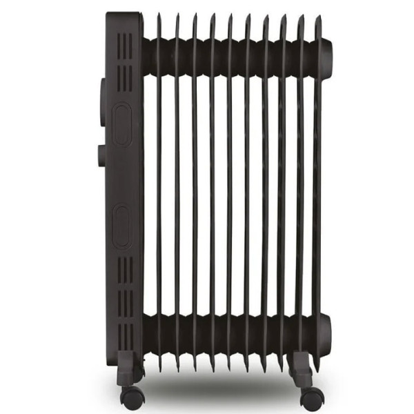 Маслен радиатор KUMTEL KUM-1230S, 2300W, 11 ребра,До 25 м², Черен