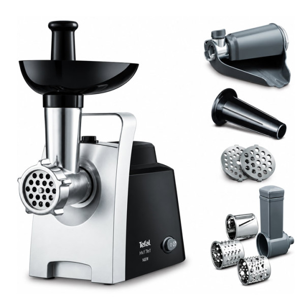 Месомелачка Tefal HV1 NE109838, 1400 W Max, 1.7 кг/мин, Приставка за домати, 7 в 1