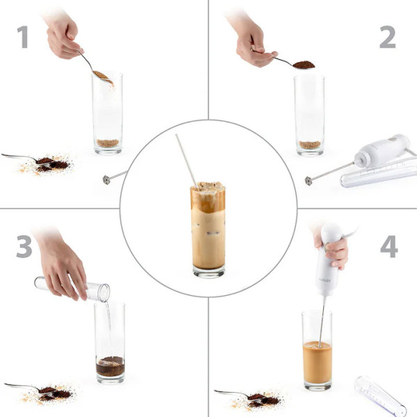 Фрапе миксер  MUHLER FMX 252N,25W 80ML, ръчен, бял