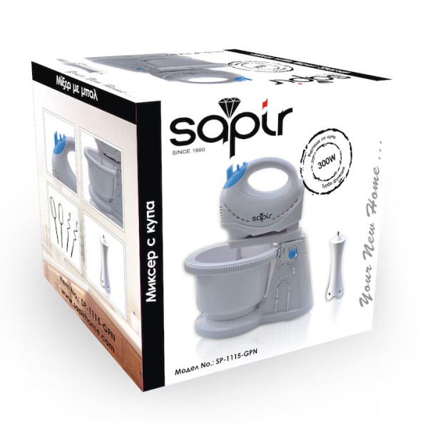 Миксер с купа и пасатор SAPIR SP 1115 GPN, 300W, 2 л
