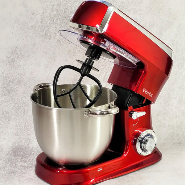 Планетарен миксер Oliver Voltz OV51115A, 2100W, 7.5L, Червен