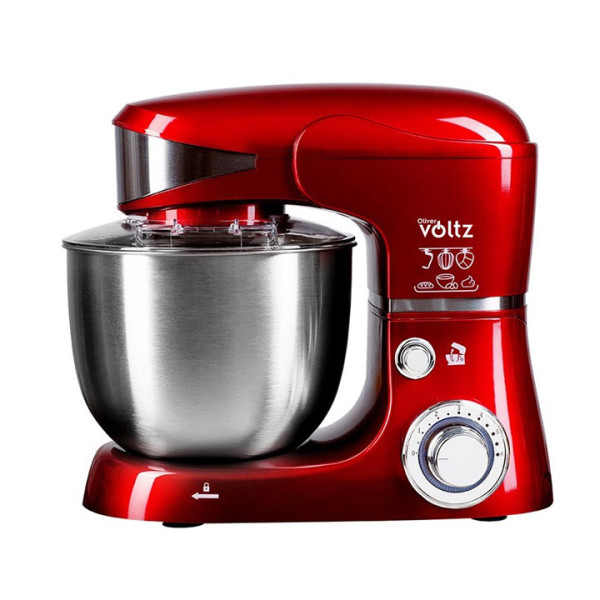 Планетарен миксер Voltz V51115G, 1600W, 5L, Червен металик