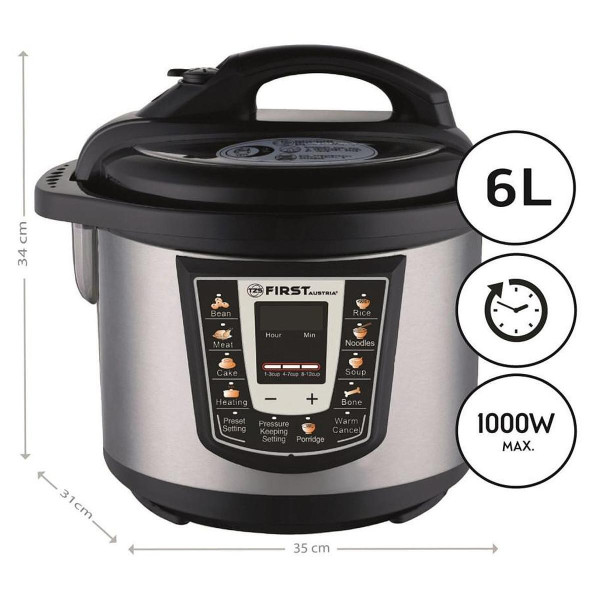 Мултикукър под налягане First Austria FA-5130, 6L, 12програми