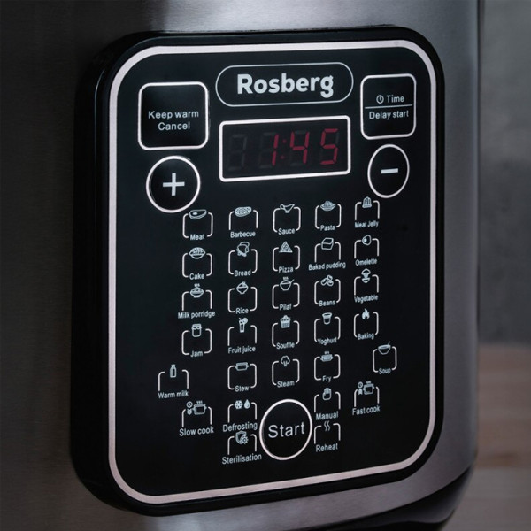 Мултикукър Rosberg R51985F5 с 31 програми, Инокс
