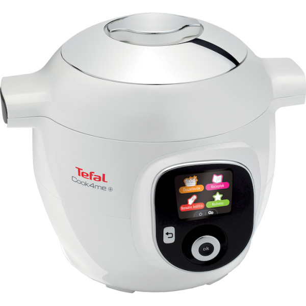Мултикукър Tefal Cook4Me CY851130, 6 режима за готвене  с готвене под налягане, 150 рецепти, Капацитет 6 л, Бял