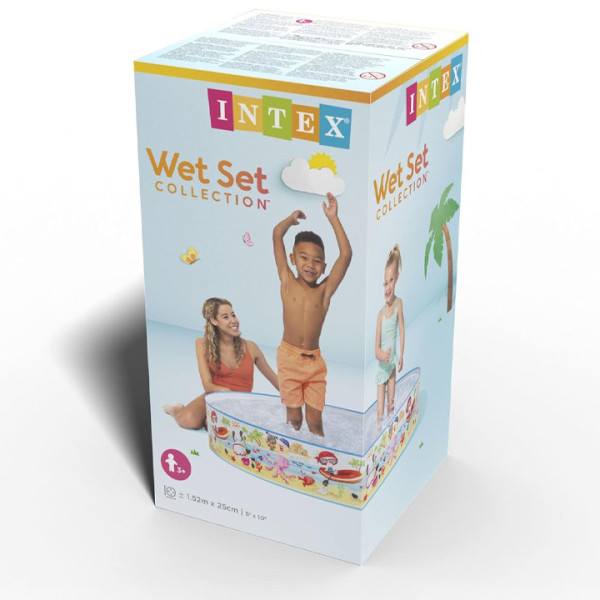 Детски Басейн INTEX с Твърд Борд Beach Days 152х25см