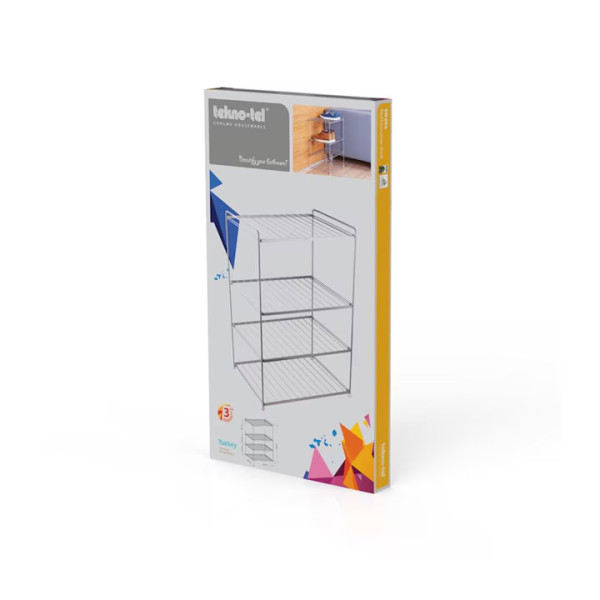Етажерка за обувки на 4 нива Tekno tel eg 206, 43х30х60 см, бяла