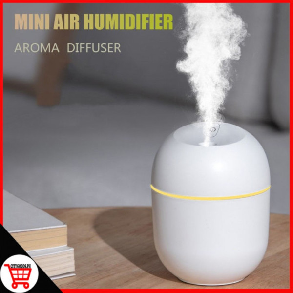 Овлажнител за въздух JS04-220 с RGB Подсветка, Бял