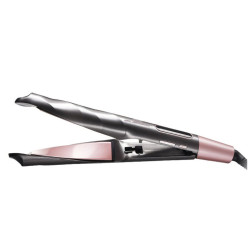 Преса за коса Elekom ЕК-521 с извити плочки 2х1 за къдрене и изправяне