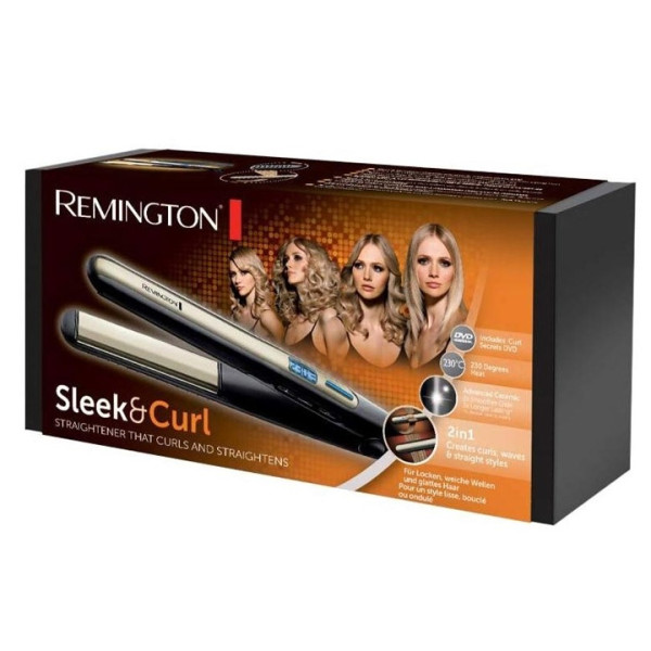 Преса за къдрене и изправяне Remington S6500,Златист/черен