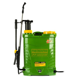Комбинирана акумулаторна/ръчна пръскачка Partnerpro PP-16SBM 16л, 12V/8Ah, 620м2, 3вида дюзи