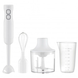 Пасатор с чопър и бъркалка Rosberg R51112MC, 400W, 650ml, Бял