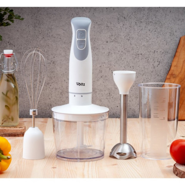 Пасатор с чопър Voltz VO51112NSC,600W, 700ml, бял
