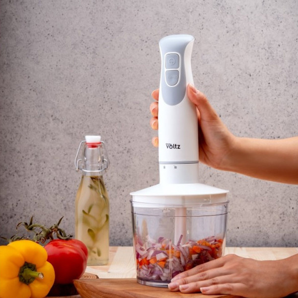 Пасатор с чопър Voltz VO51112NSC,600W, 700ml, бял