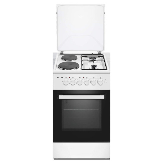 Готварска печка Elite FSEGC-0525W, Бял, газ/ток