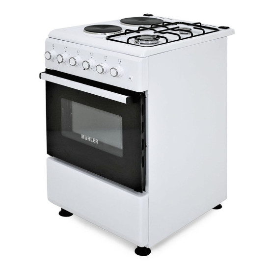 Голяма готварска печка Muhler ELC-500G, газ и ток